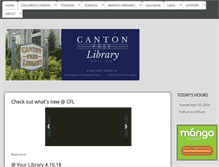 Tablet Screenshot of cantonfreelibrary.org